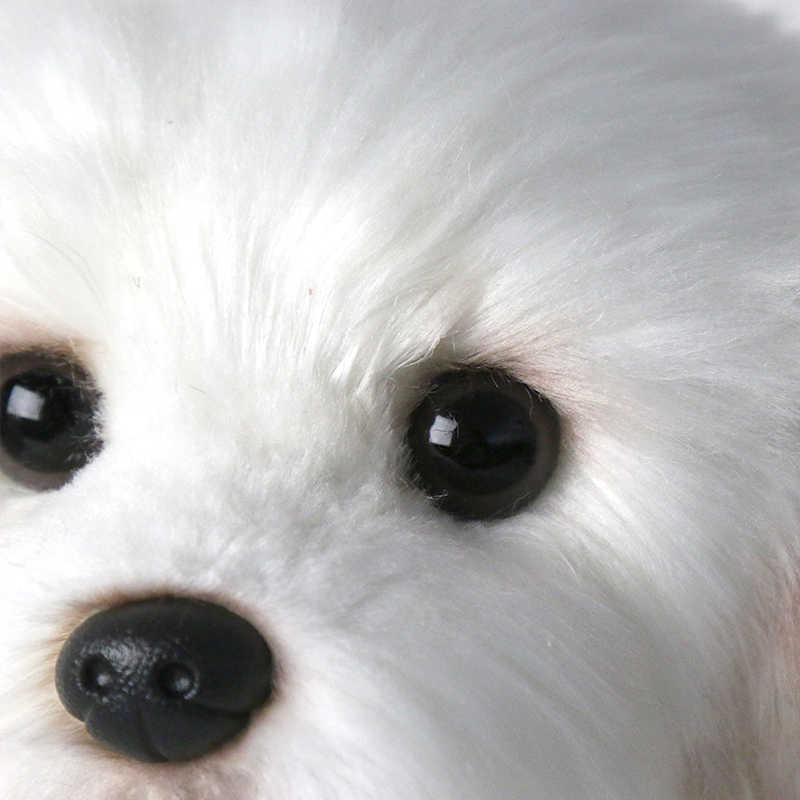Bichon Frise Puppy Stuffed Maltese Dog Plush Toy Cute Simulation Pets Fluffy Baby Dolls Birthday Gifts for Children Drop 210728