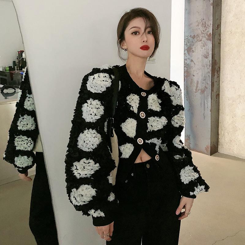 Women's Knits & Tees Sweaters Women Autumn Winter Clothes Pull Femme Vintage 3D Flowers Puff Sleeve Black Cardigan Short Jacket O Neck Appli, White
Women's Knits & Tees Sweaters Women Autumn Winter Clothes Pull Femme Vintage 3D Flowers Puff Sleeve Black Cardigan Short Jacket O Neck Appli, White