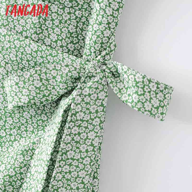 Summer Women Print French Style Strap AdjustLadies Mini Dress Vestidos 2M129 210416