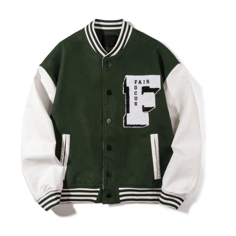 Men's Jackets Embroidery Letter Harajuku Baseball Coat Men Patchwork Winter Autumn Bomber Uniform Hip Hop Long Sleeve Female Outerwear, Black;brown
Men's Jackets Embroidery Letter Harajuku Baseball Coat Men Patchwork Winter Autumn Bomber Uniform Hip Hop Long Sleeve Female Outerwear, Black;brown