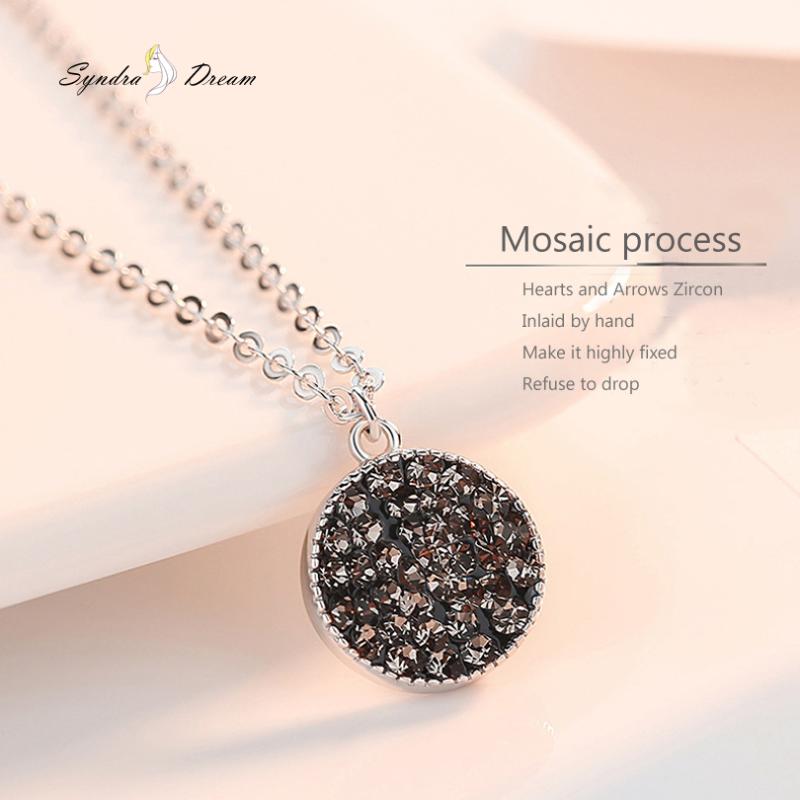 Sterling Silver Necklace 2021 Female Simple Round Pendant Fine Jewelry Elegant Clavicle Chain Anniversary Wedding Gift Chains
Sterling Silver Necklace 2021 Female Simple Round Pendant Fine Jewelry Elegant Clavicle Chain Anniversary Wedding Gift Chains