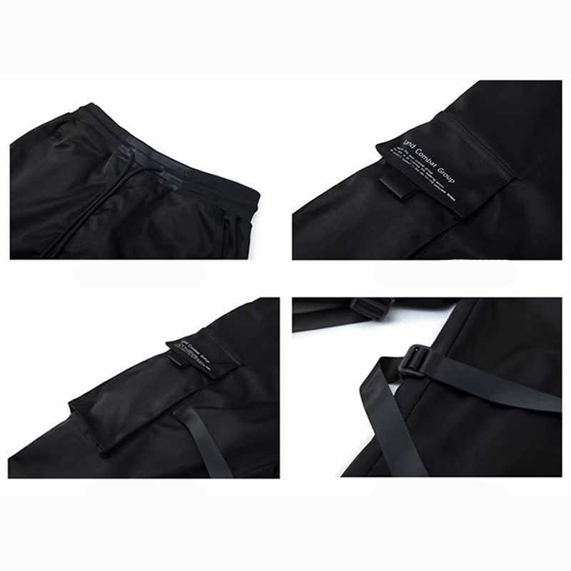 Fashion Men Cargo Pants Ribbons Harem Joggers Harajuku Casual Sweatpant Pants Hip Hop Trousers Trendy Casual Youth 3XL CX200729