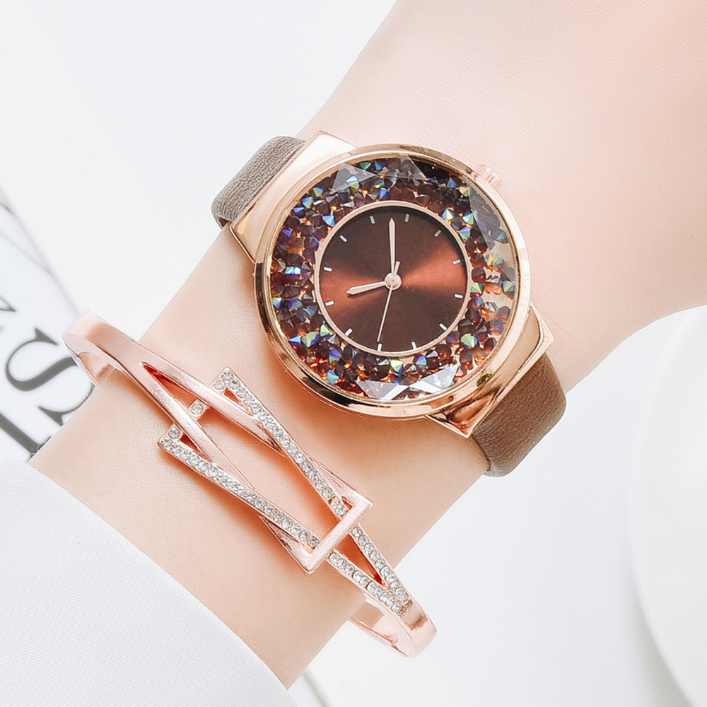 Simple Watch Women Luxury Ladies Quartz Leather Strap Movable Rhinestones Watch Female Wristwatches Brown Clock Relogio Feminino, Slivery;brown
Simple Watch Women Luxury Ladies Quartz Leather Strap Movable Rhinestones Watch Female Wristwatches Brown Clock Relogio Feminino, Slivery;brown