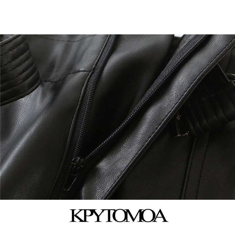KPYTOMOA Women Chic Fashion With Belt Faux Leather Shorts Vintage High Waist Zipper Fly Pockets Female Short Pants Mujer 210714