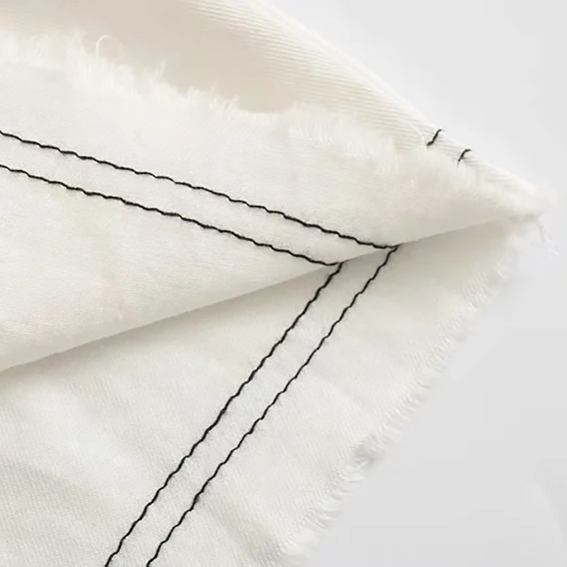 Elegant A Line White Midi Dress Women Striped Casual Short Sleeve Cotton es Lapel Collar Summer With Buttons 210515