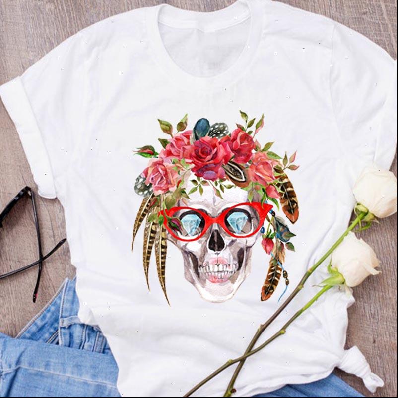 graphic flower feather skull fashion womens t shirt print halloween clothing clothes tees female, White
graphic flower feather skull fashion womens t shirt print halloween clothing clothes tees female, White