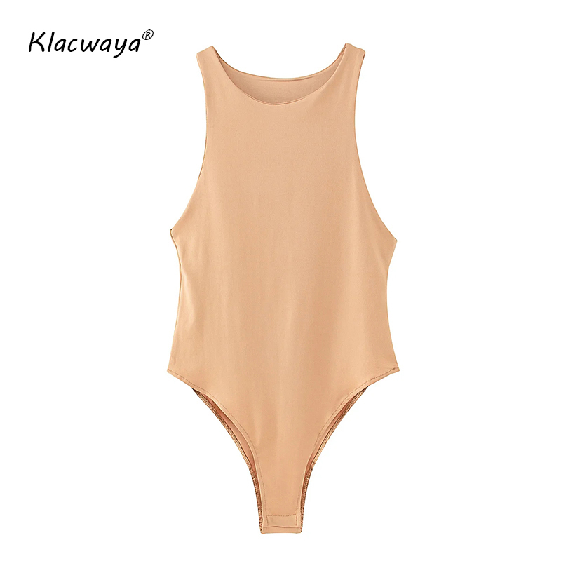 Women Summer Beach Style Sleeveless O Neck Sexy Bodysuit Female Rompers Casual Fashion Playsuit Body Chic Clothes 210521