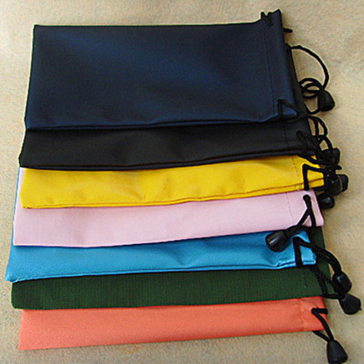 18*9.5cm Durable Waterproof Dustproof Sunglasses Pouch Drawstring Soft Eyeglasses Bag Glasses case Eyewear Storage Accessories