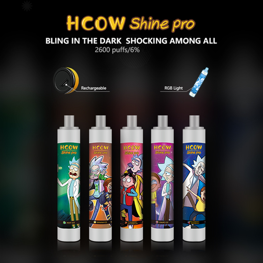 HCOW shine pro Disposable Cigarette Vape Pen 2600 Puffs With 1100mAh Battery Pre-filled Starter Kit Vapors Wholesale
HCOW shine pro Disposable Cigarette Vape Pen 2600 Puffs With 1100mAh Battery Pre-filled Starter Kit Vapors Wholesale