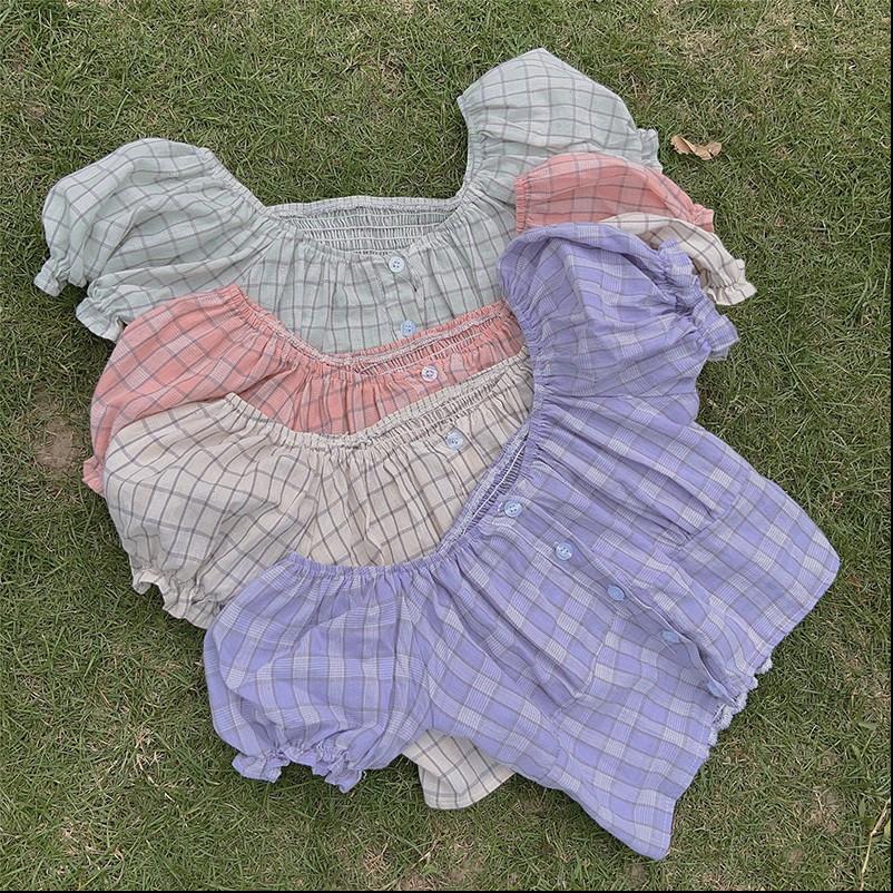 Plaid Print Simple Wild Women Shirt Short Sleeve Fashion Classic Buttons Basic Tops For, White
Plaid Print Simple Wild Women Shirt Short Sleeve Fashion Classic Buttons Basic Tops For, White