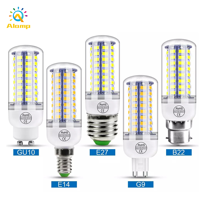 

E27 E12 E26 E14 GU10 G9 B22 LED Light Corn Bulb 5730 5W 6W 7W 8W 10W 12W 15W Candle Bulbs for Chandelier