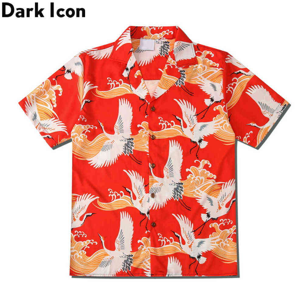 Crane Full Printed Hawaiian Shirt Men Cube Collar Vintage Men's Shirts Male Top 210603, As photo 
Crane Full Printed Hawaiian Shirt Men Cube Collar Vintage Men's Shirts Male Top 210603, As photo