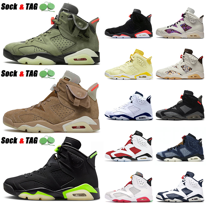Jumpman 6 6s VI Basketball Shoes Cactus Jack Men Women British Khaki Electric Green Midnight Navy Olympic Smoke Grey Trainers Outdoor Sneakers 36-47
Jumpman 6 6s VI Basketball Shoes Cactus Jack Men Women British Khaki Electric Green Midnight Navy Olympic Smoke Grey Trainers Outdoor Sneakers 36-47