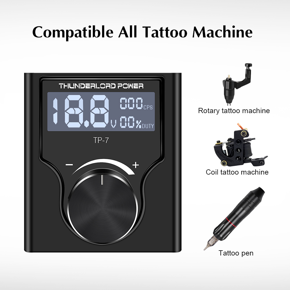 Thunderlord Power TP-7 Dual Mode best Tattoo Power Supply Portable LCD Tattoo Battery for Coil&Rotary Tattoo Machine BlackScouts
Thunderlord Power TP-7 Dual Mode best Tattoo Power Supply Portable LCD Tattoo Battery for Coil&Rotary Tattoo Machine BlackScouts
