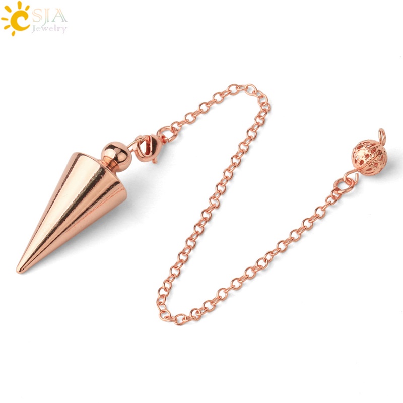 Csja Cone Metal Pendulum For Wicca Antique Copper Gold-color Spiritual Pendulo Radiestesia Healing Pendule Jewelry G336 22 W2, Silver
Csja Cone Metal Pendulum For Wicca Antique Copper Gold-color Spiritual Pendulo Radiestesia Healing Pendule Jewelry G336 22 W2, Silver