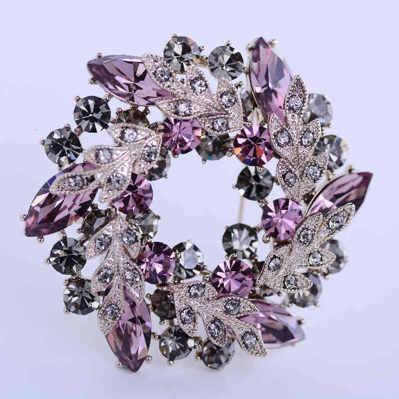 Baroque Flower Ring Brooch Elegant Temperament Atmosphere Clothing Accessories Suit Coat