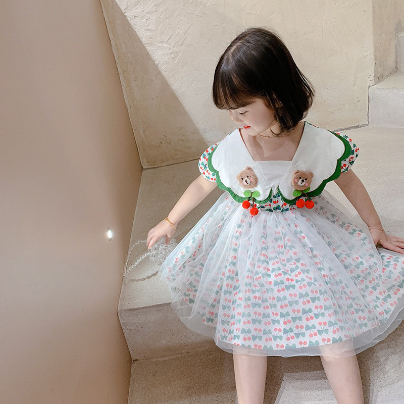 Summer Girls Princess Dress Doll Collar Cherry Dresses Kids Girls Children Clothes 2-7Y, White
Summer Girls Princess Dress Doll Collar Cherry Dresses Kids Girls Children Clothes 2-7Y, White