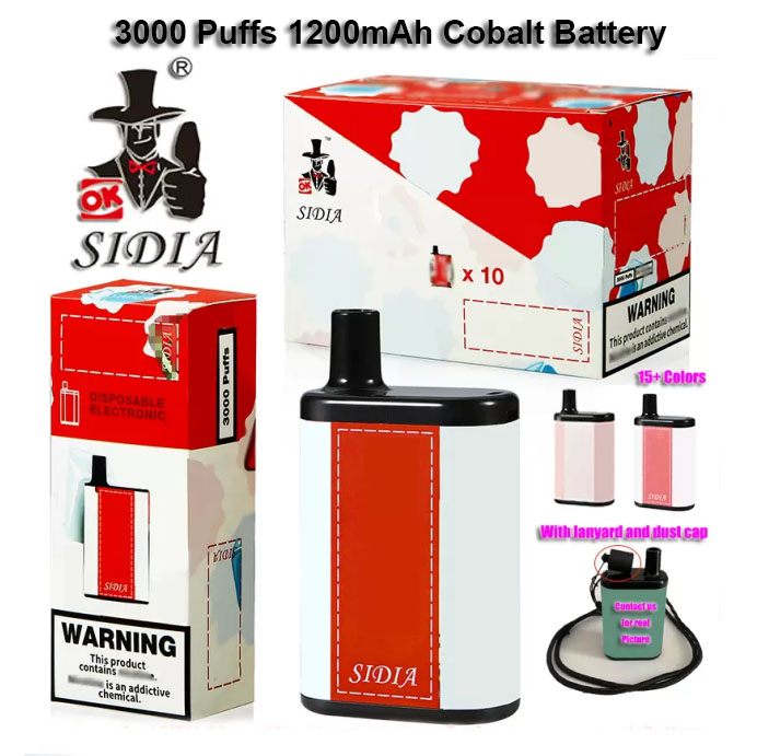100% Original SIDIA 3000 Puffs E Cigarette Disposable Vape Device Pen Pod 1200 Cobalt Battery 10ml inside Vaporized BAR AIR BANG XXL
100% Original SIDIA 3000 Puffs E Cigarette Disposable Vape Device Pen Pod 1200 Cobalt Battery 10ml inside Vaporized BAR AIR BANG XXL
