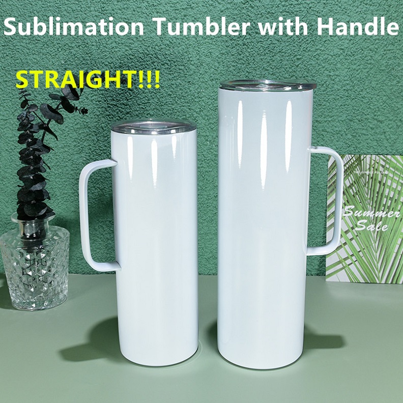 Blank Sublimation Tumbler 20oz STRAIGHT skinny tumbler with handle Lid Straight Cups Stainless Steel slim Insulated Tumbler 30oz Beer Coffee Mugs with straws, White
Blank Sublimation Tumbler 20oz STRAIGHT skinny tumbler with handle Lid Straight Cups Stainless Steel slim Insulated Tumbler 30oz Beer Coffee Mugs with straws, White