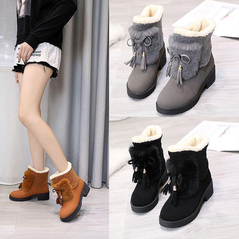 Boots Women Platform Winter Shoes Snow Keep Warm Ankle With Thick Fur Heels Botas Mujer, Black
Boots Women Platform Winter Shoes Snow Keep Warm Ankle With Thick Fur Heels Botas Mujer, Black