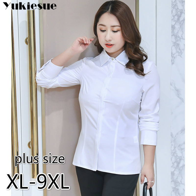 fashion woman blouses White Blouse for Women Office Shirts Casual Long Sleeve womens tops Blouses Femme Blusa Plus size 9XL 210519
fashion woman blouses White Blouse for Women Office Shirts Casual Long Sleeve womens tops Blouses Femme Blusa Plus size 9XL 210519