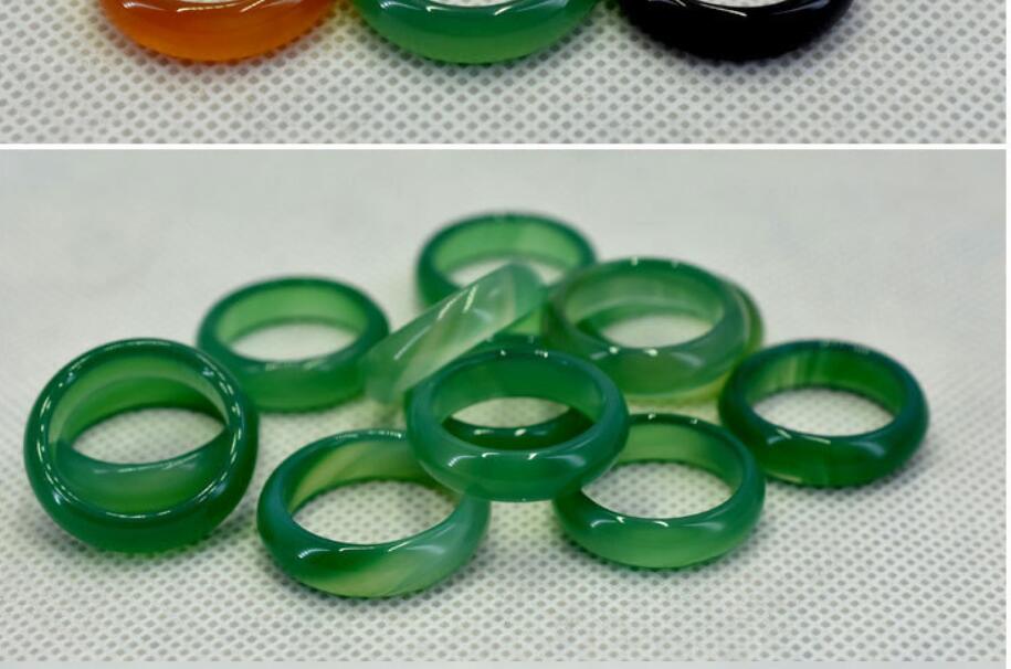 Whole black green red ice species green chalcedony medullary agate medullary ring tail ring jewelry del ivery