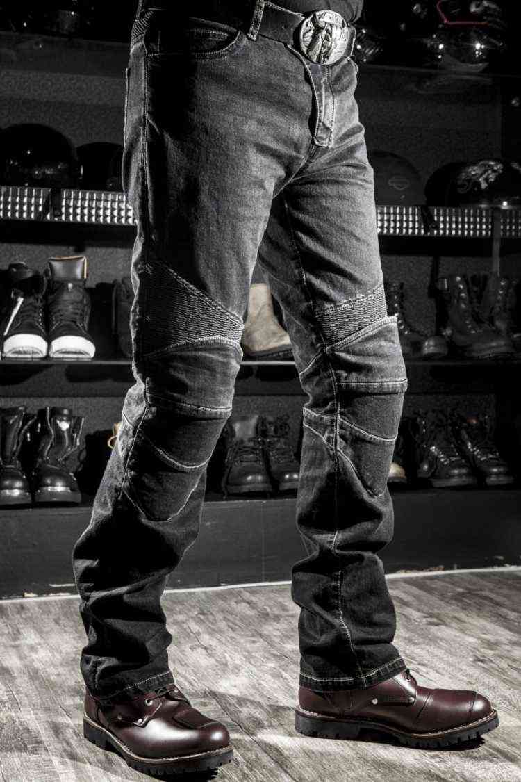 Mens Black Biker Jeans Motocycle Denim Pants Male Stretch Original Trousers Off-road Protection Clothing Xxxxl Plus Size 211111