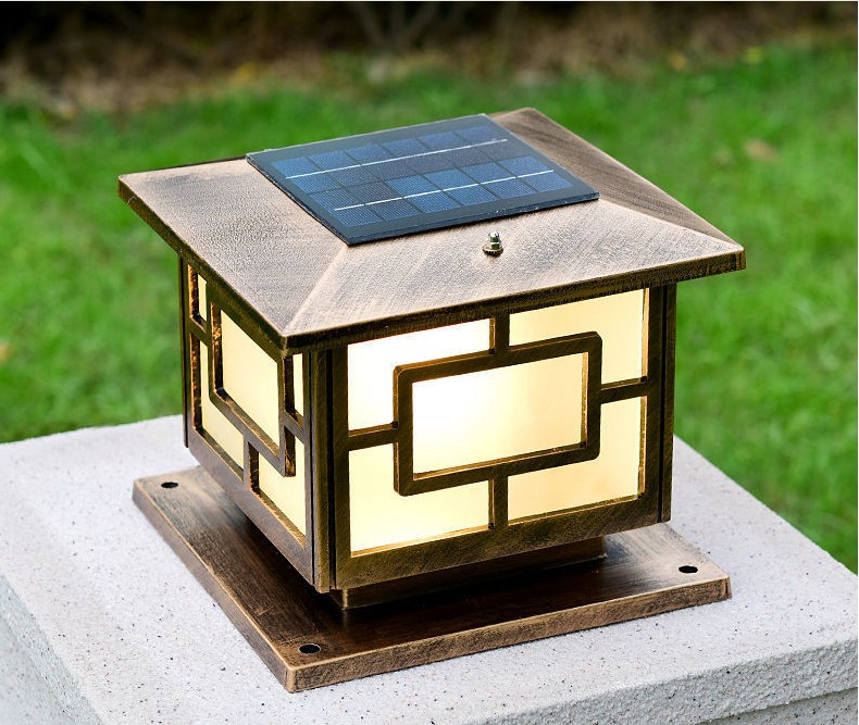 Solar power led post lights landscape garden lights gate pillar lighting outdoor lamps for villa deck park yark