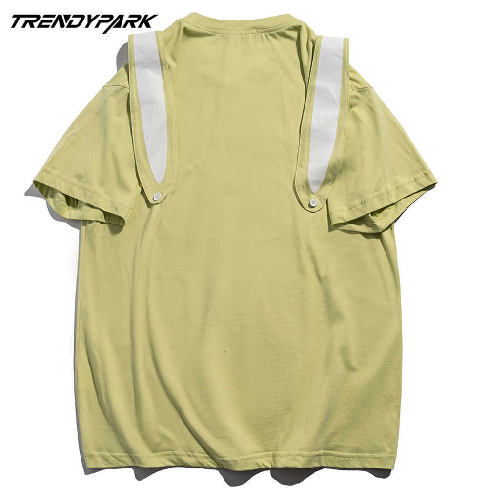 Men's Cute Rabbit Ear T-shirt Hip Hop Streetwear Harajuku Cotton T Shirt Summer Short Sleeve T-Shirt Loose Casual Shirt Tee 210601