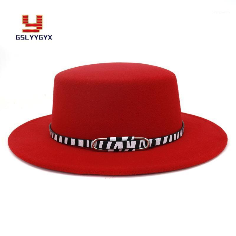 Spring Sell European American Fashionable Flat Top Big Eaves Women Men Party Red Black Camel Fedora Hat Wide Brim Hats, Blue;gray
Spring Sell European American Fashionable Flat Top Big Eaves Women Men Party Red Black Camel Fedora Hat Wide Brim Hats, Blue;gray