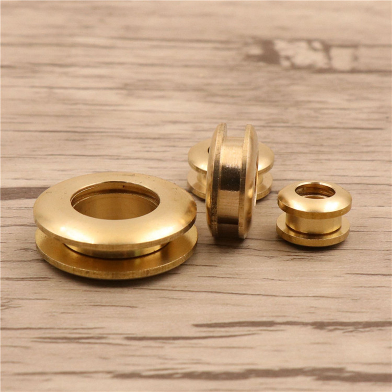 10 pieces brass gas hole screw Threaded nail connection eyelet DIY bag belt part hardware handmade buckle