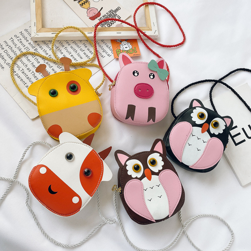 Kids cute pig owl modelling purse girls boys PU leather single shoulder bag personality children cartoon wallet 352C3, Mix colors
Kids cute pig owl modelling purse girls boys PU leather single shoulder bag personality children cartoon wallet 352C3, Mix colors