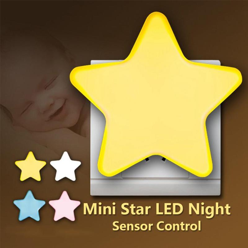 Night Lights Light Sensor Control Mini Star LED With EU/US Plug Baby Sleeping For Dark Children Bedroom Bedside Lamp
Night Lights Light Sensor Control Mini Star LED With EU/US Plug Baby Sleeping For Dark Children Bedroom Bedside Lamp