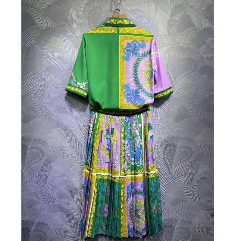 dress Seqinyy green set 2021 spring summer female fashion design granular shirt + plissado midi skirt vintage flower suit print, Gray
dress Seqinyy green set 2021 spring summer female fashion design granular shirt + plissado midi skirt vintage flower suit print, Gray