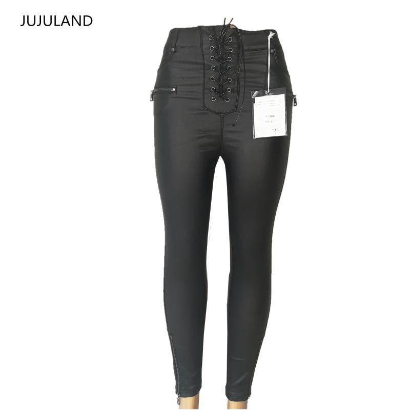 Women's Pants & Capris Ladies Casual PU Black Pencil Sashes Slim Fake Zippers Trousers Made Of High-grade Fabrics Keep Warming 9046
Women's Pants & Capris Ladies Casual PU Black Pencil Sashes Slim Fake Zippers Trousers Made Of High-grade Fabrics Keep Warming 9046