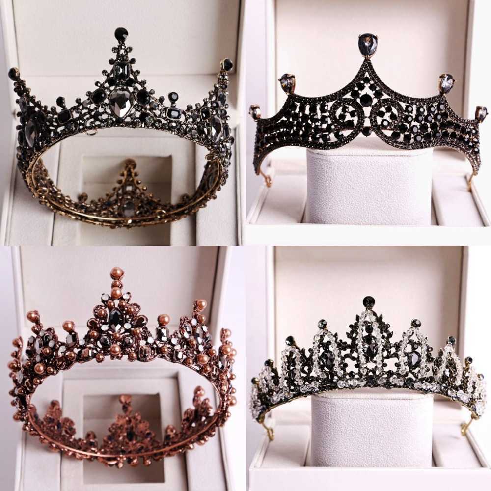Baroque Black Crystal Big Round Bridal Tiaras Crowns Pageant Prom Diadem Veil Tiara Headband Wedding Hair Accessories 210616
Baroque Black Crystal Big Round Bridal Tiaras Crowns Pageant Prom Diadem Veil Tiara Headband Wedding Hair Accessories 210616