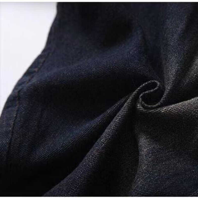 Korea Fashion Women Jeans Elastic Waist Loose Hole Vintage Denim Harem Pants Patchwork pocket Ripped Jean Top quality D116 210922