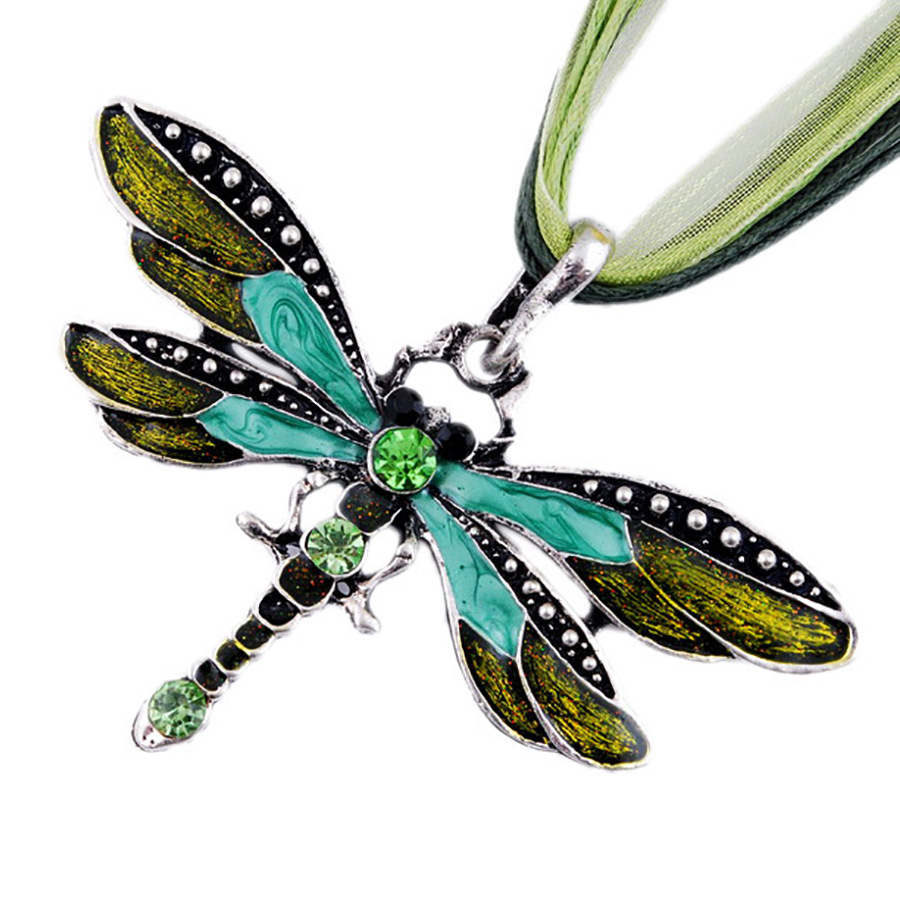 Dragonfly Pendant Necklace Vintage Ribbon Cord Purple Red Green Crystal Bead Jewelry for Women Girls
Dragonfly Pendant Necklace Vintage Ribbon Cord Purple Red Green Crystal Bead Jewelry for Women Girls