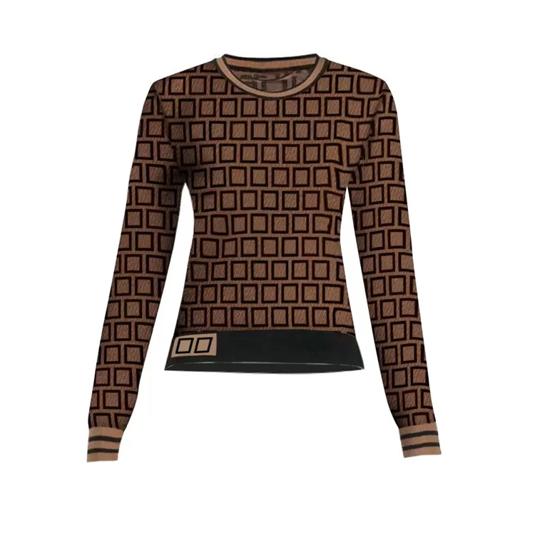 Fends Designer Women' Sweaters CAPES high end fashion letter jacquard temperament youth leisure Short sleeve round neck Pullover, F2
Fends Designer Women' Sweaters CAPES high end fashion letter jacquard temperament youth leisure Short sleeve round neck Pullover, F2
