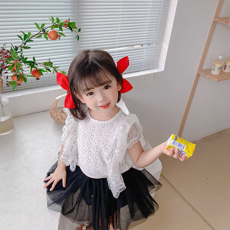 Korean style summer baby girls patchwork lace thin sleeveless T shirts cute children casual Tops clothes 210615, White
Korean style summer baby girls patchwork lace thin sleeveless T shirts cute children casual Tops clothes 210615, White