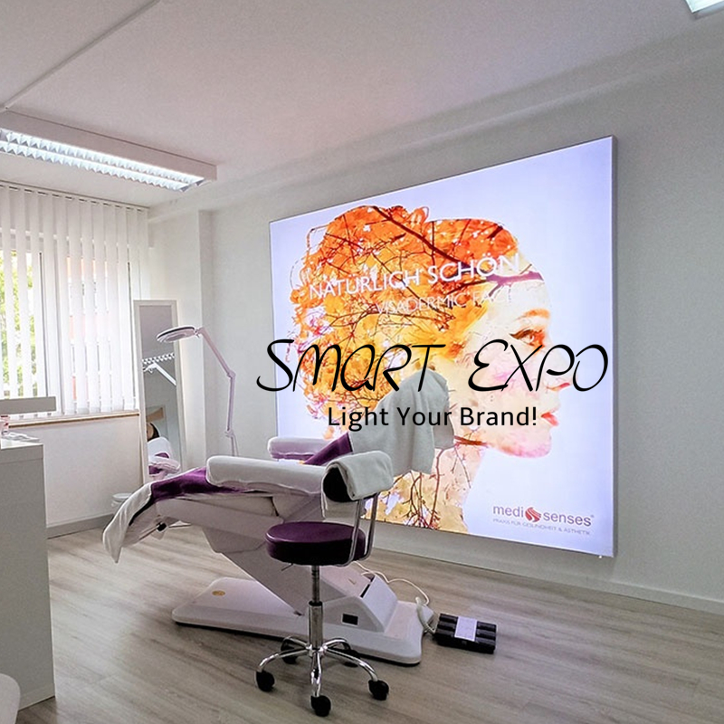 Stylish A1 Frameless Fabric LED Light Box Advertising Display with Backlit Panels Printing Graphic