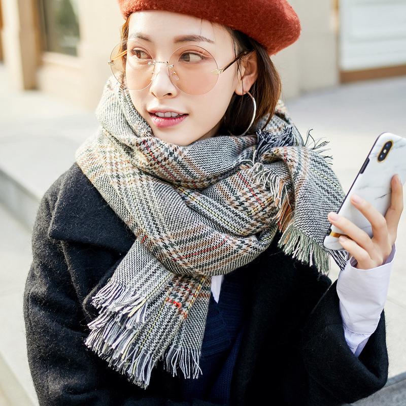 Scarves Girita Women's Fashion Scarf Autumn Winter Wool Plaid Women Cashmere Wide Lattices Long Shawl Wrap Blanket Warm Tippet
Scarves Girita Women's Fashion Scarf Autumn Winter Wool Plaid Women Cashmere Wide Lattices Long Shawl Wrap Blanket Warm Tippet