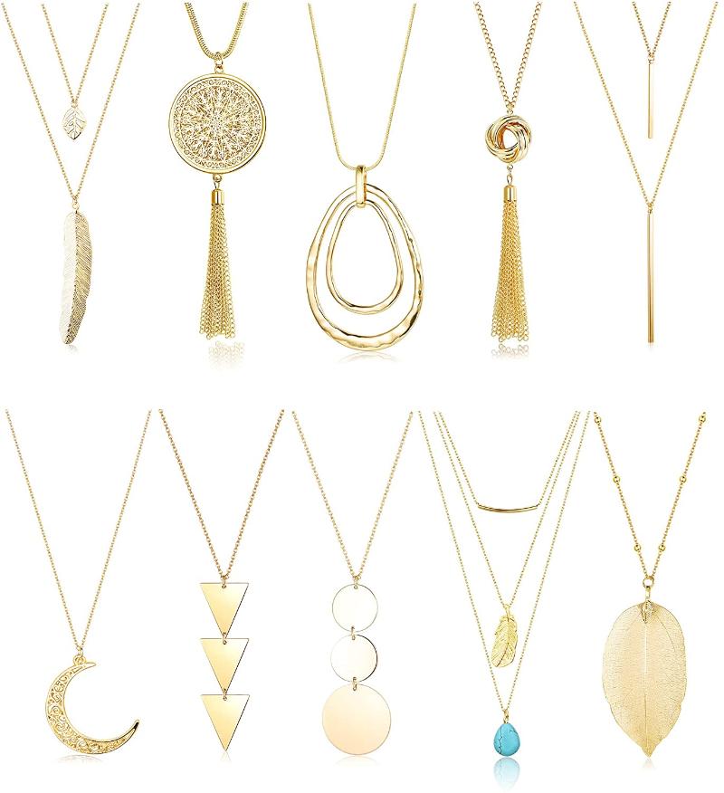 Pendant Necklaces 10 Pcs Long Tassel Necklace For Women Girl Moon Leaf Bar Triangle Fashion Layered Sweater Y-Shaped Set
Pendant Necklaces 10 Pcs Long Tassel Necklace For Women Girl Moon Leaf Bar Triangle Fashion Layered Sweater Y-Shaped Set