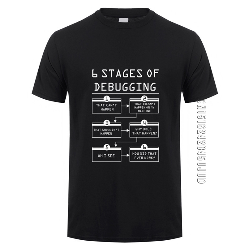 6 Stages of Debugging T Shirts Men Cotton O-neck Short Sleeve Tops Tee Bug Coding Computer Programmer Man T-shirt 210707, Ash grey
6 Stages of Debugging T Shirts Men Cotton O-neck Short Sleeve Tops Tee Bug Coding Computer Programmer Man T-shirt 210707, Ash grey
