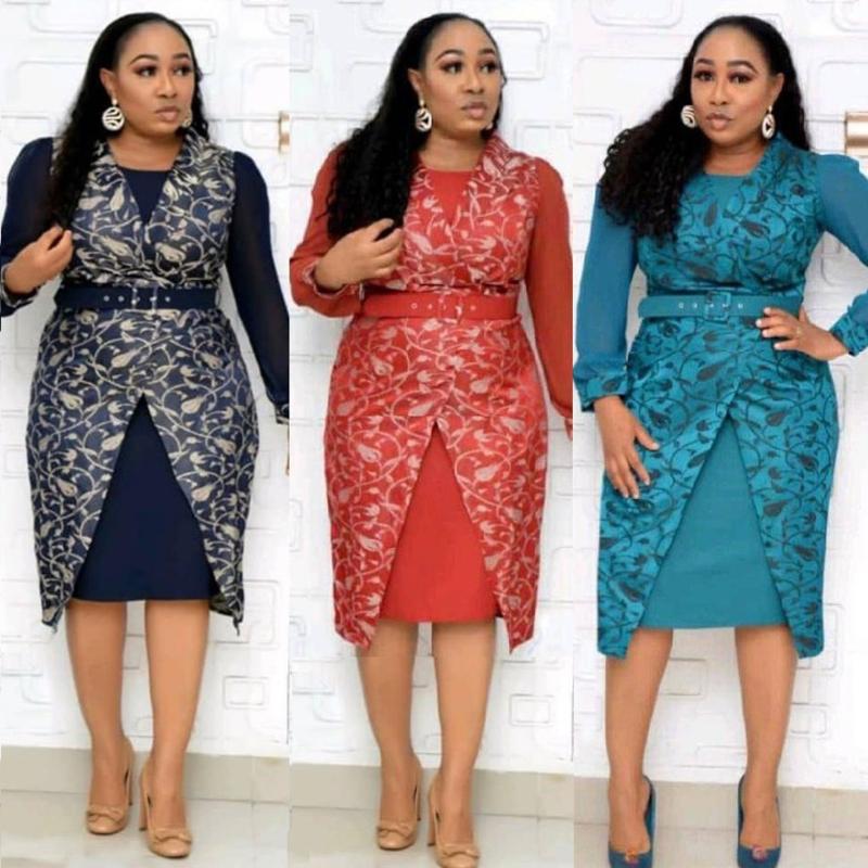 Plus Size 4XL Formal Two Piece Set Women Dress O Neck Knee Length Dess Fashion Floral Print Chiffon Patchwork Elegant Sets Casual Dresses