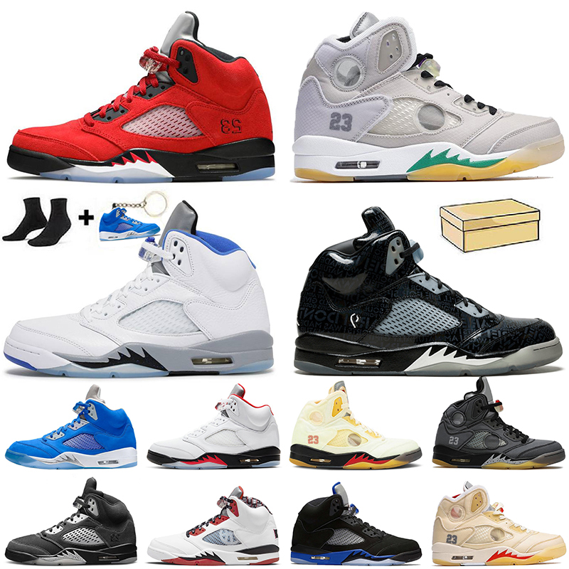 With Box Luxurys Designers Airs Jordon 5s Basketball Shoes Air Jordan Retro 5 Mens Sneakers Off Raging Bull Quai 54 Black White Racer Blue Bluebird Trainers, #20 trophy room 40-47
With Box Luxurys Designers Airs Jordon 5s Basketball Shoes Air Jordan Retro 5 Mens Sneakers Off Raging Bull Quai 54 Black White Racer Blue Bluebird Trainers, #20 trophy room 40-47