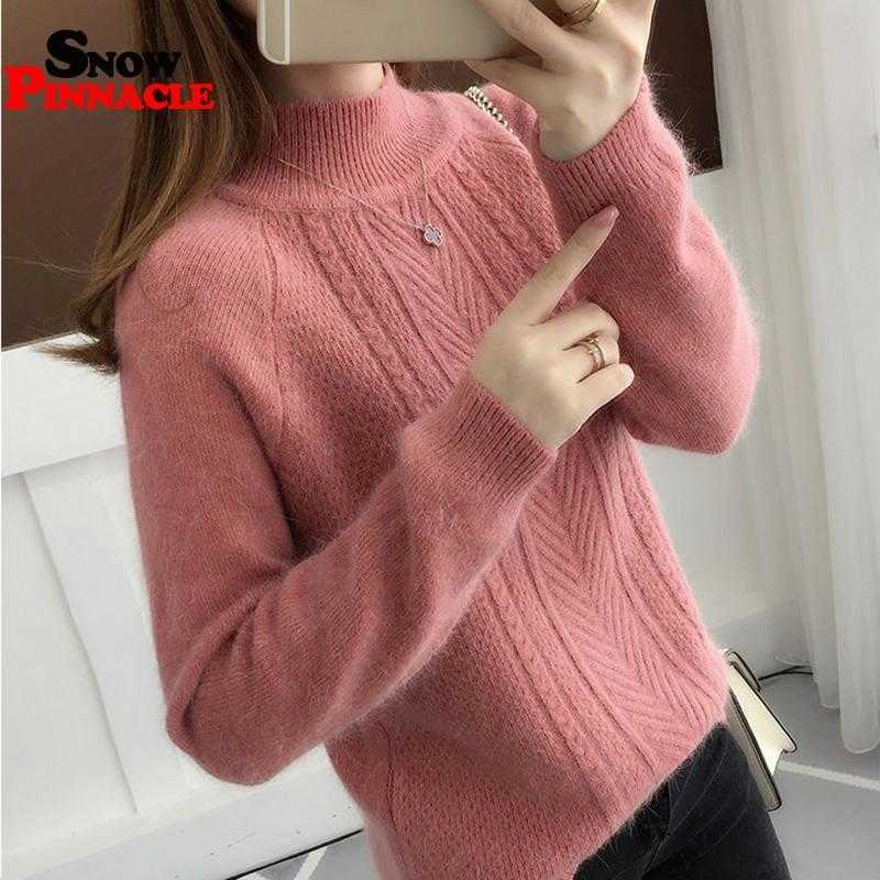 Women knitted sweater Autumn winter turtleneck pullovers tassel elegant female long sleeved knitwear 210524