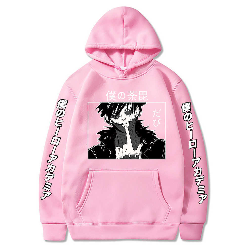 Japanese Anime Dabi Boku No My Hero Academia Unisex Hoodie Cool Cartoon Sad Boy Print Streetwear Fashion Oversized Sweatshirts Y0804