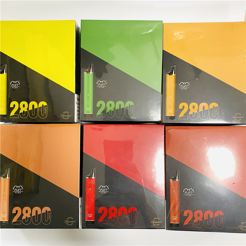 Puff Flex Bars 2800 puffs disposable E-cigarettes pods device vape kits 1500mah battery 10ML Pre-filled 5% Kit 13Colors mixed DHL Free
Puff Flex Bars 2800 puffs disposable E-cigarettes pods device vape kits 1500mah battery 10ML Pre-filled 5% Kit 13Colors mixed DHL Free