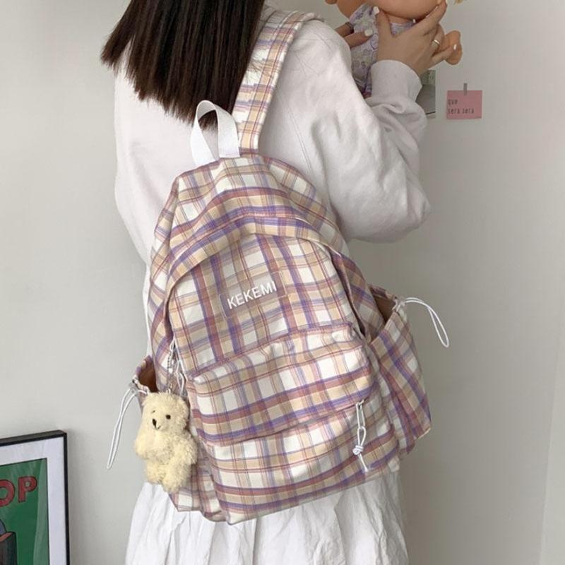 Backpack Korea Harajuku Travel Bag Vintage Chic Women Zip Up Ulzzang Plaid School Fashion Casual Big-capacity Teenager, Pink
Backpack Korea Harajuku Travel Bag Vintage Chic Women Zip Up Ulzzang Plaid School Fashion Casual Big-capacity Teenager, Pink